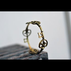 Brass Antique Keys Bracelet